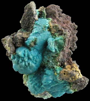 Malachite and Chrysocolla pseudomorph after Azurite from Whim Creek Copper Mine (Whim Creek Copper prospect; Whim Well Mine), Whim Creek, Roebourne Shire, Pilbara Region, Western Australia, Australia [db_pics/pics/malachite1d.jpg]