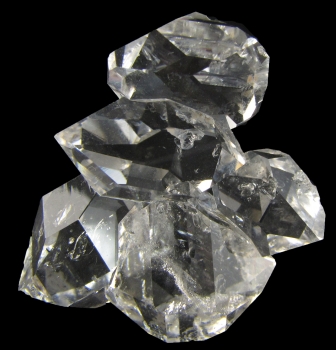 Quartz Var. Herkimer Diamond Cluster from Ace of Diamonds Mine, Herkimer County,  New York [db_pics/pics/quartz20b.jpg]