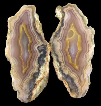 Laguna Agate Pair from Ojo Laguna, Ahumada, Chihuahua, Mexico [db_pics/pics/agate1a.jpg]