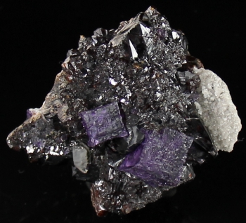 Fluorite on Sphalerite w/ Calcite from Elmwood Mine, Smith Co., Tennessee [db_pics/pics/fluorite12c.jpg]