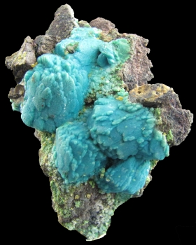 Malachite and Chrysocolla pseudomorph after Azurite from Whim Creek Copper Mine (Whim Creek Copper prospect; Whim Well Mine), Whim Creek, Roebourne Shire, Pilbara Region, Western Australia, Australia [db_pics/pics/malachite1a.jpg]