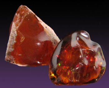 Opal: Rough and Cut from Jalisco, Mexico [db_pics/pics/opal10a.jpg]