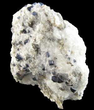 Blue Spinel in calcite with Mica from Rift Valley Province, Kenya [db_pics/pics/spinel3b.jpg]