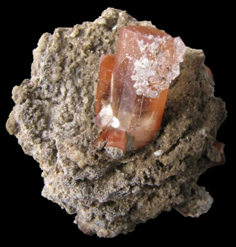 Topaz with Hyaline Opal on Matrix from San Luis Potosi, Mexico [db_pics/pics/topaz2d.jpg]