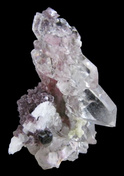 Tourmaline Var Elbaite, with Quartz and Lepidolite from Pederneira Mine, Sao Jose Da Safira, Minas Gerais, Brazil [db_pics/pics/tourm15a.jpg]