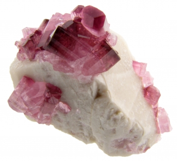 Tourmaline var. Elbaite on feldspar from Nujiang Valley, Yunnan Province, China [db_pics/pics/tourm5a.jpg]