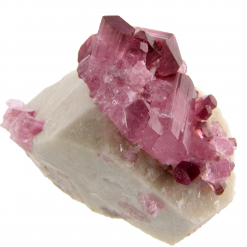 Tourmaline var. Elbaite on feldspar from Nujiang Valley, Yunnan Province, China [db_pics/pics/tourm5b.jpg]