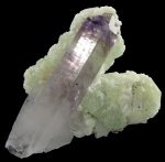 Amethyst with Prehnite from Namibia