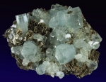 Gem Aquamarine crystals with Muscovite and Fluorite from Pakistan